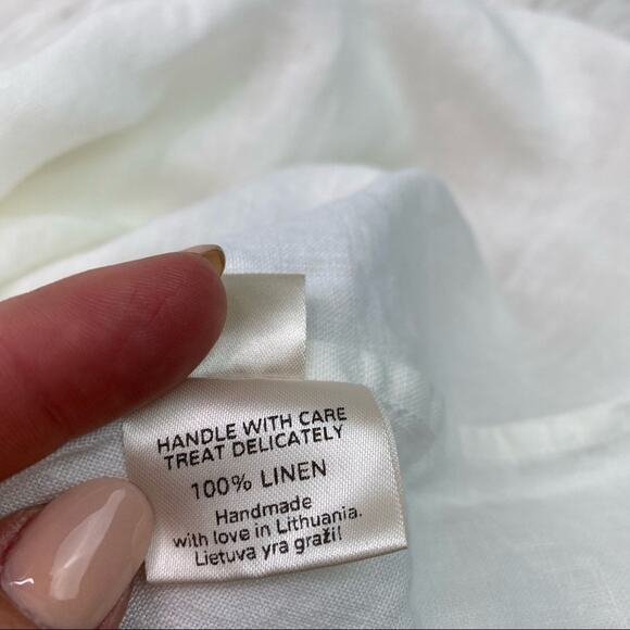 La Petite Alice Nella Linen Skirt White Size M - Picture 7 of 8